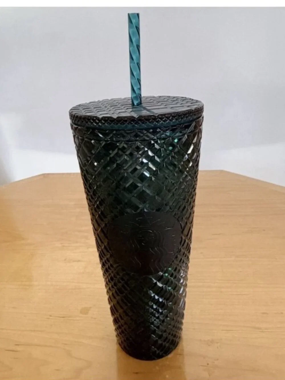 Starbucks 2021 Winter Holiday Studded Jeweled Tumbler Cold Cup 24 oz Dark Green